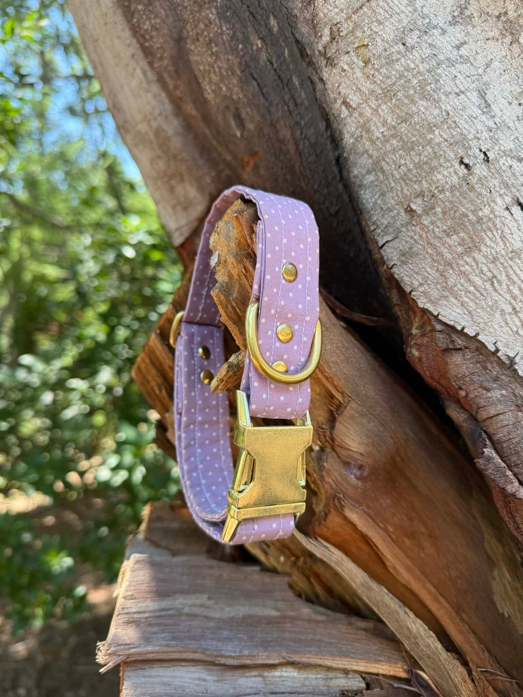 Collier Lila à pois💜